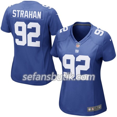New York Giants Tröjor Michael Strahan 92 Nike Blå - Dame New York Giants Tröjor Michael Strahan 92 Nike Blå - Dame